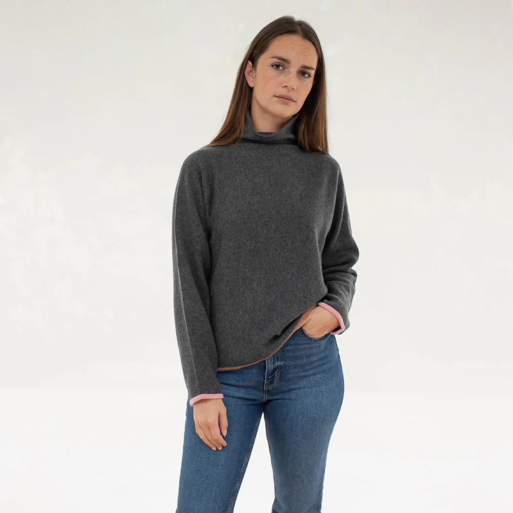Ash Grey Pure Cashmere Jumper