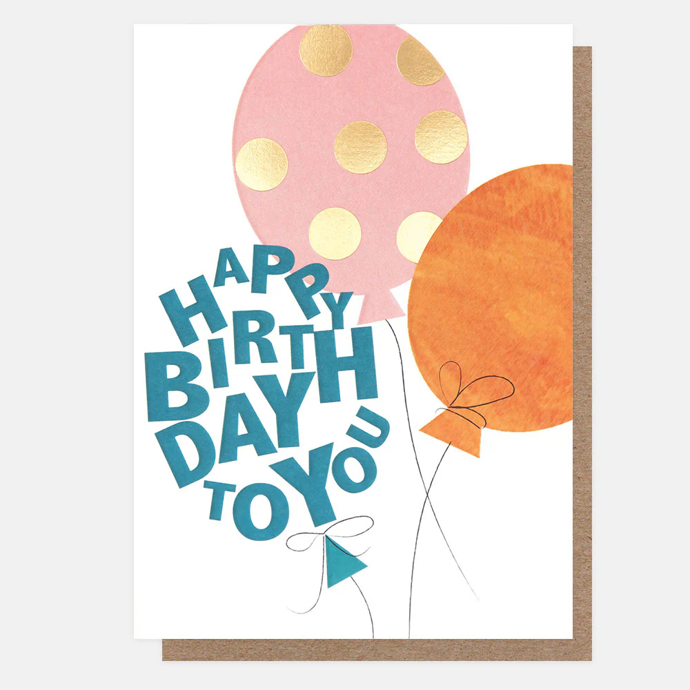 Balloons Happy Birthday To You Card