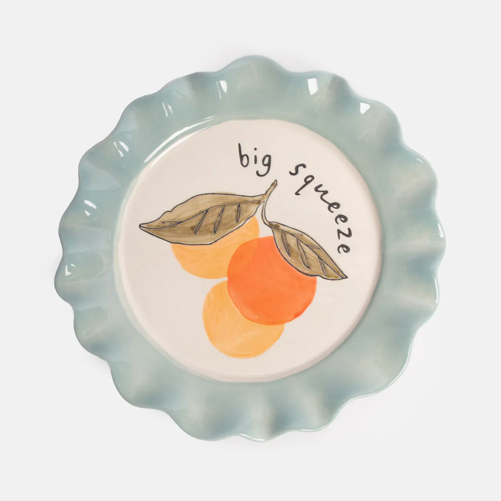 Big Squeeze Oranges Ceramic Plate