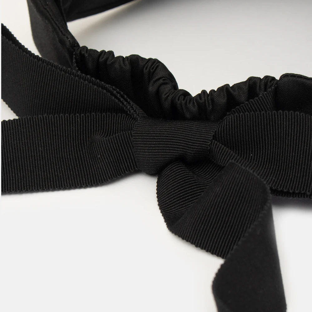 Black Band Ribbon Tie Visor - Image 2
