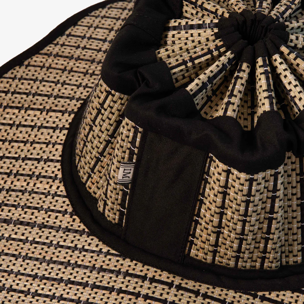 Black/Natural Straw Island Horizon Hat - Image 2