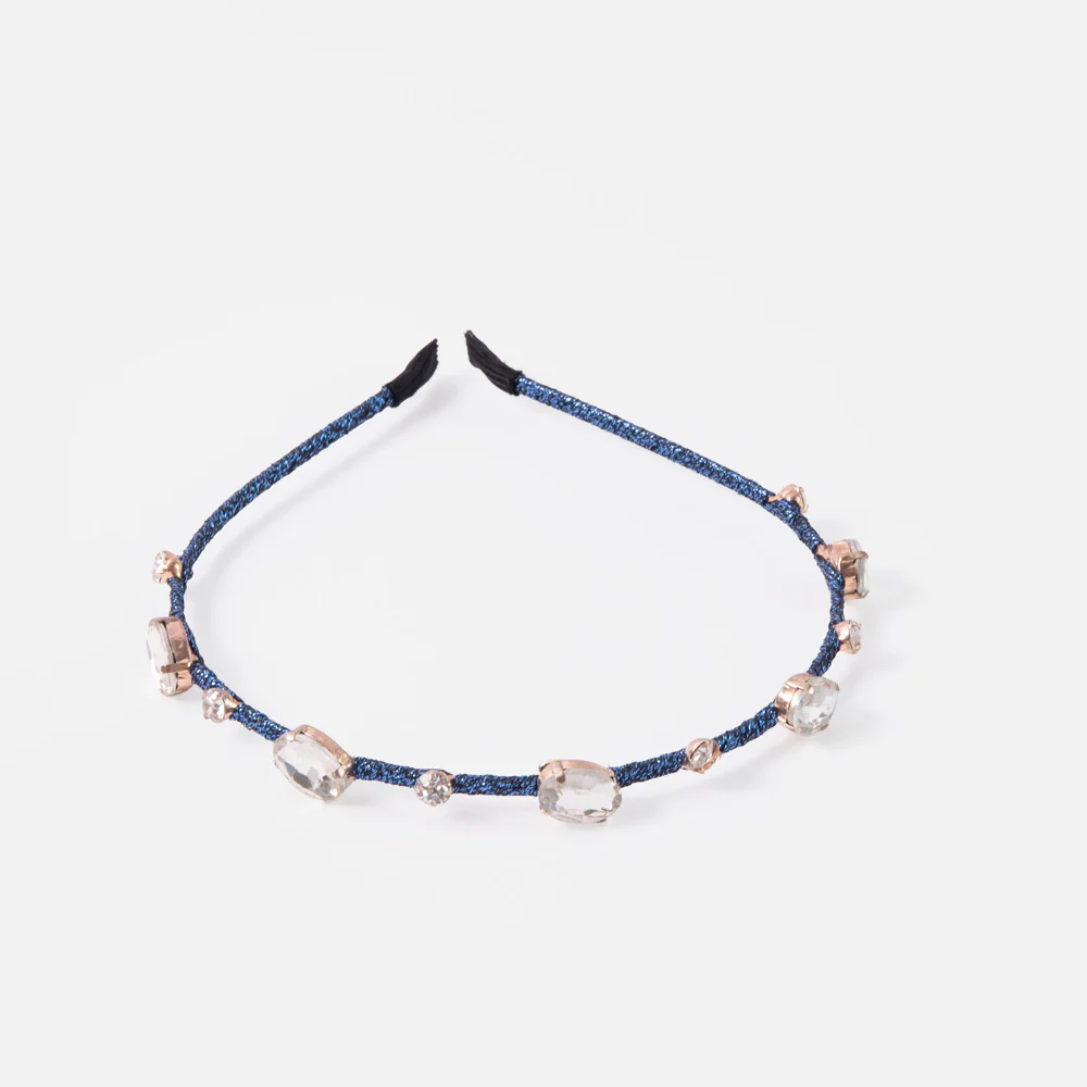 Blue Sparkle & Crystals Headband