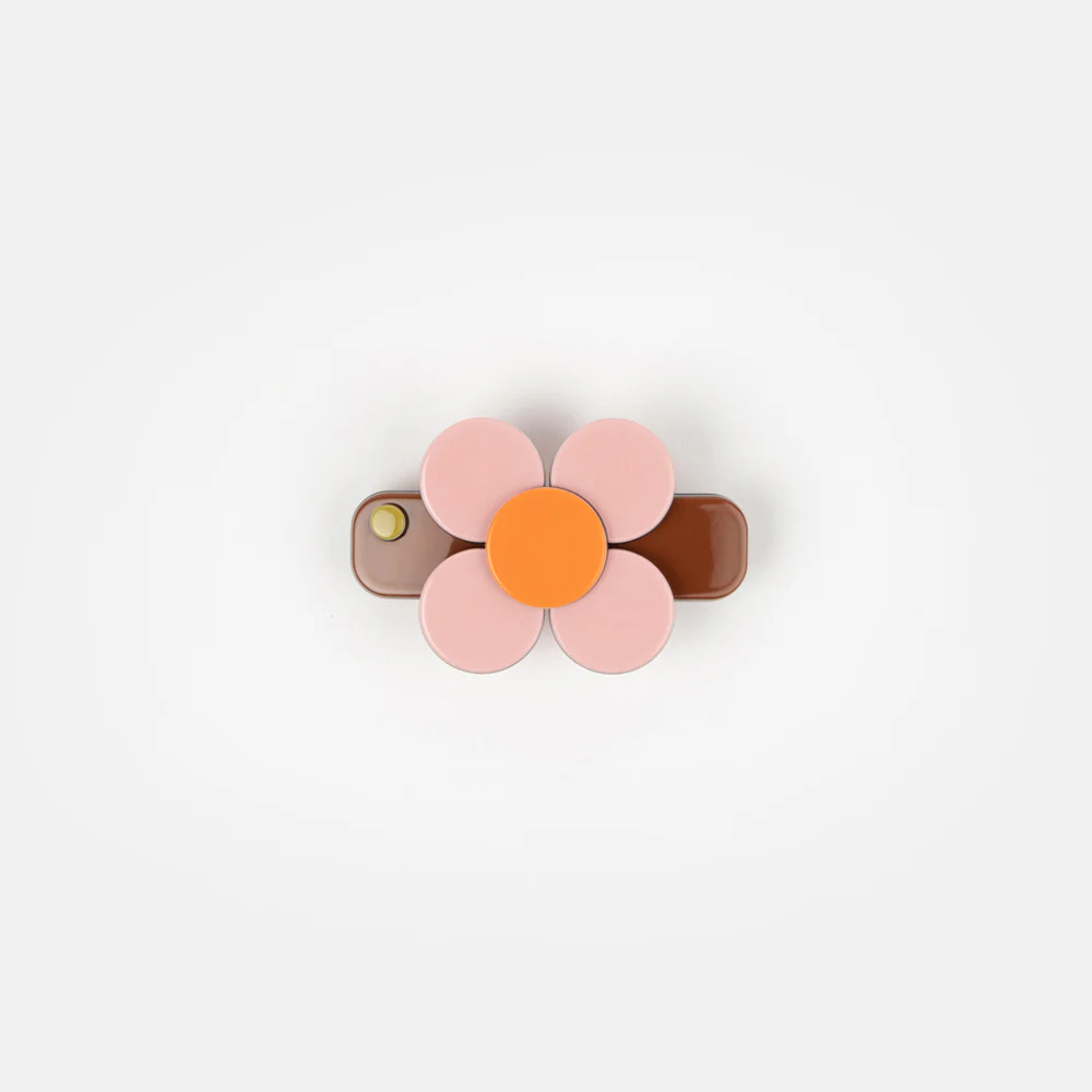 Brown/Pink Florence Mini Hair Clip