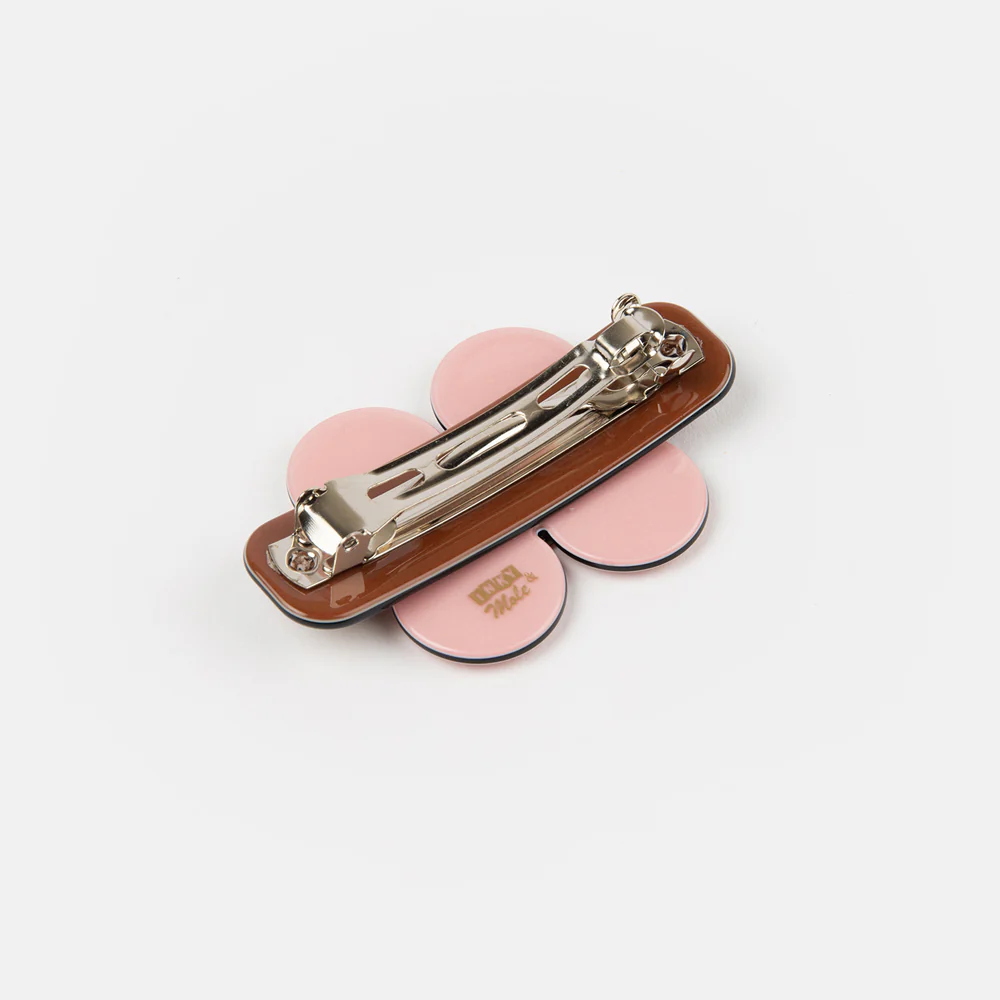 Brown/Pink Florence Mini Hair Clip - Image 2