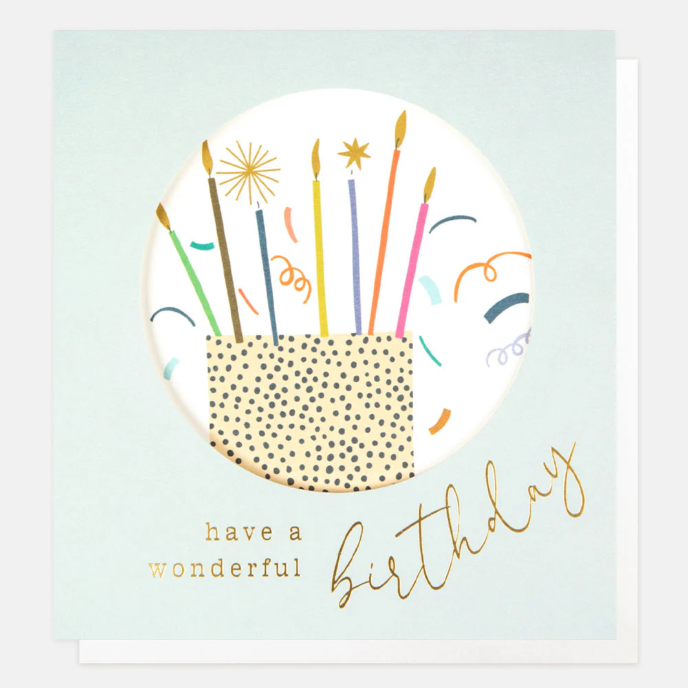 Cake With Candles Birthday Card