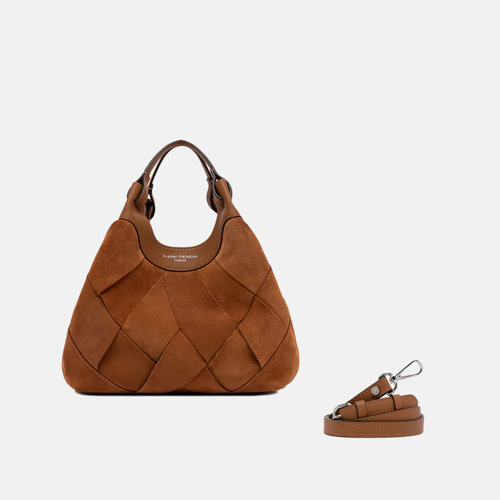 Caramel Woven Chamois Dua Tote Bag