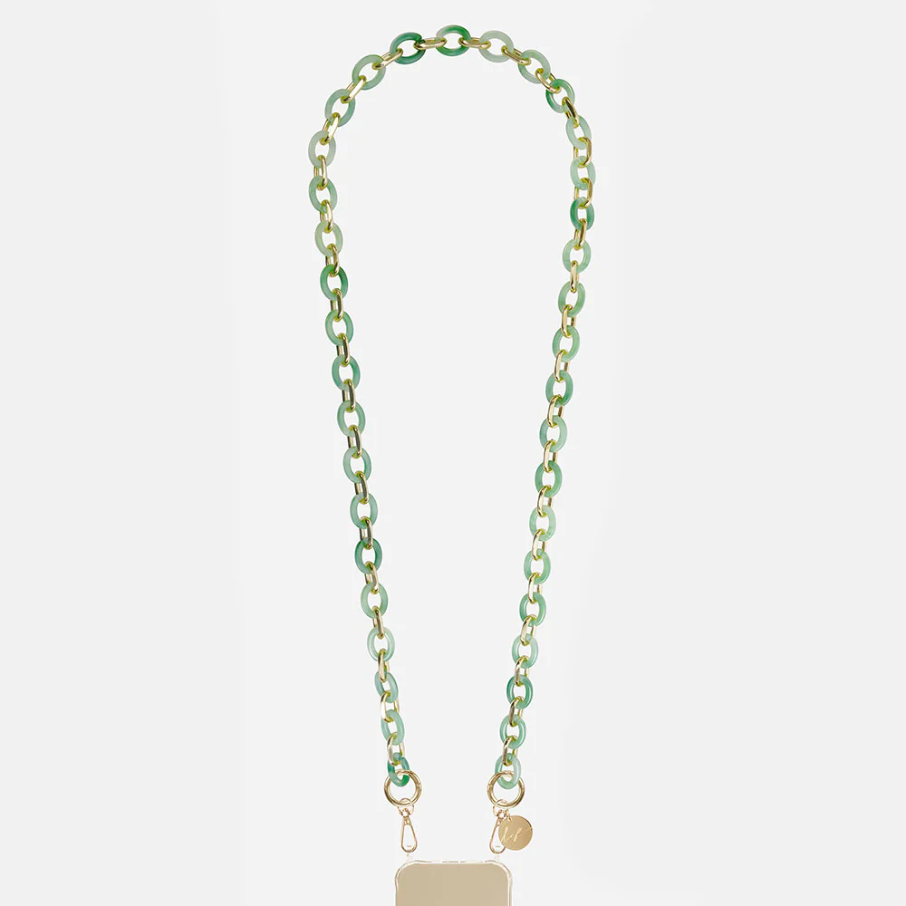 Cassy Green Resin Phone Chain