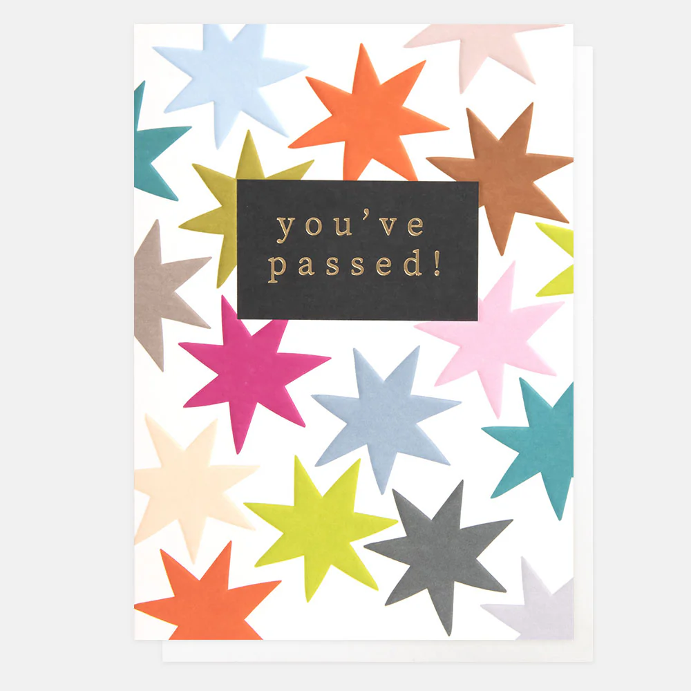 Colourful Stars You've Passed Card