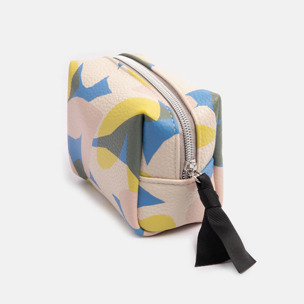 Confetti Hearts Mini Cube Cosmetic Bag