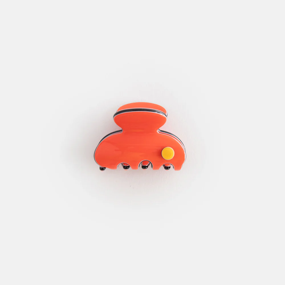 Coral Orange Barcelona Mini Hair Claw