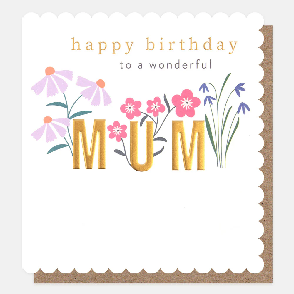 Floral Birthday Card For Mum