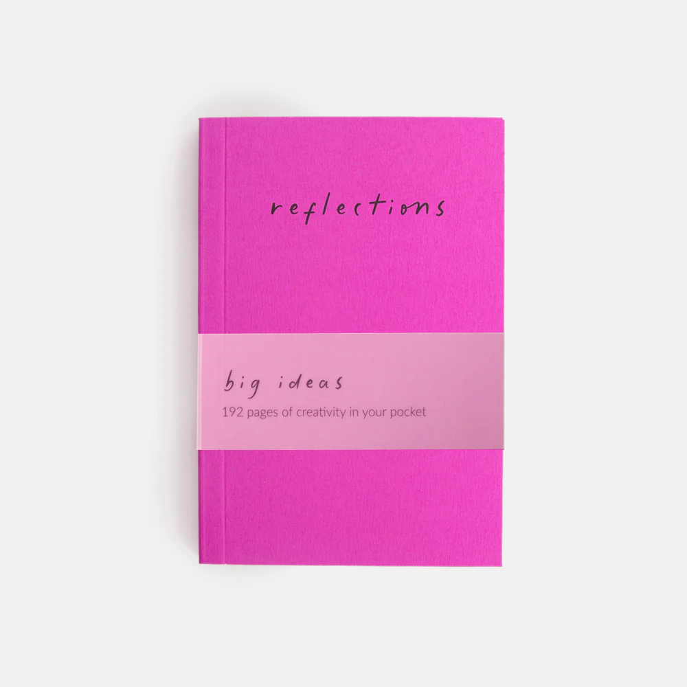 Fuchsia Pink 'Reflections' A6 Softback Notebook