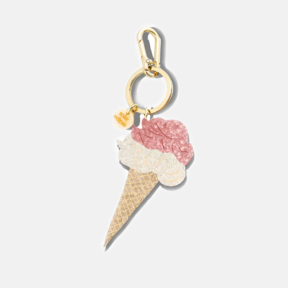 Ice Cream Hand-Painted Bag Charm