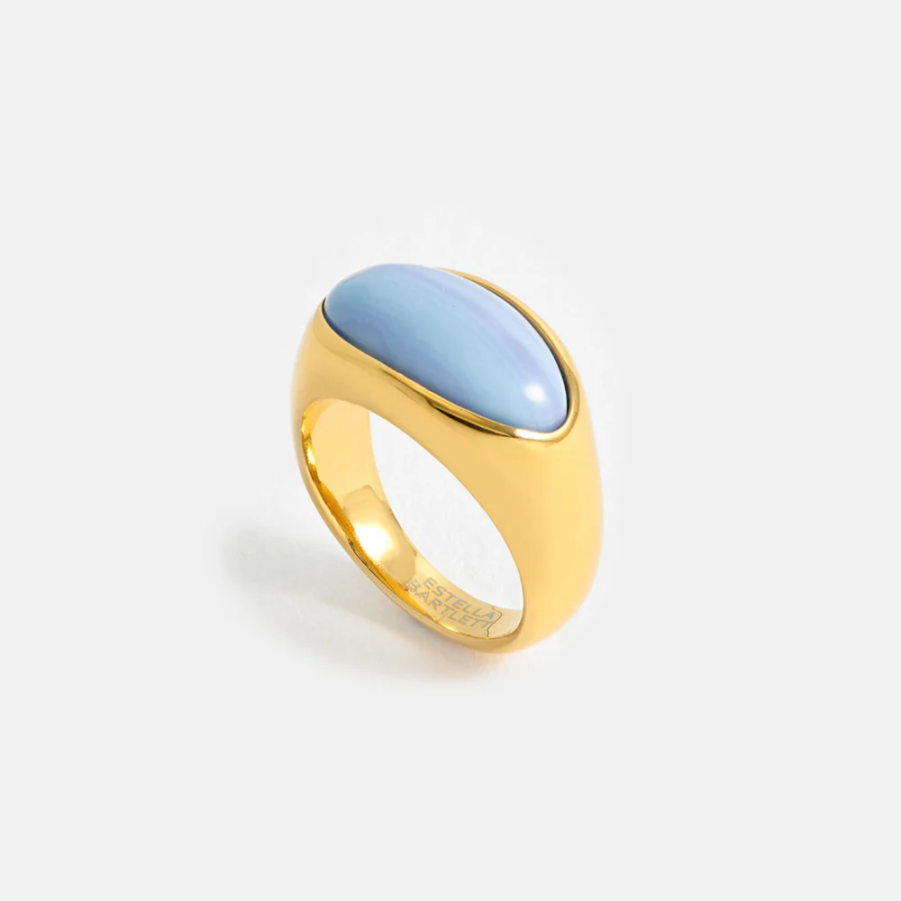 Gold & Blue Quartz Ring