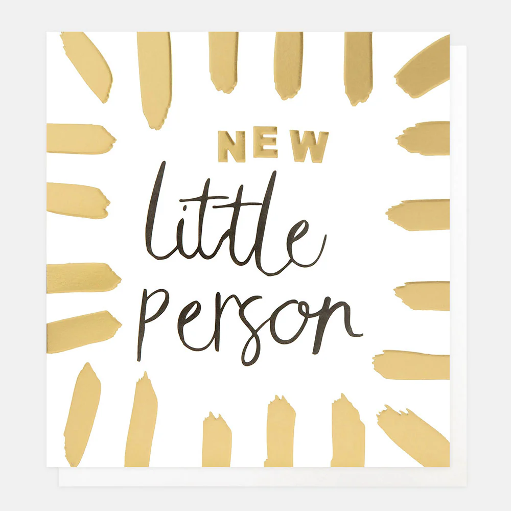 Gold Brushstrokes New Baby Card