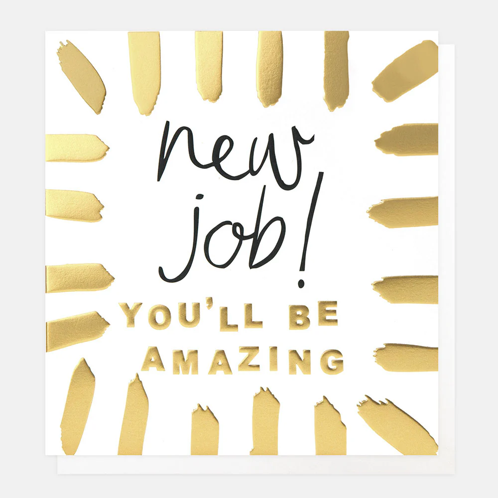 Gold Brushstrokes New Job Card