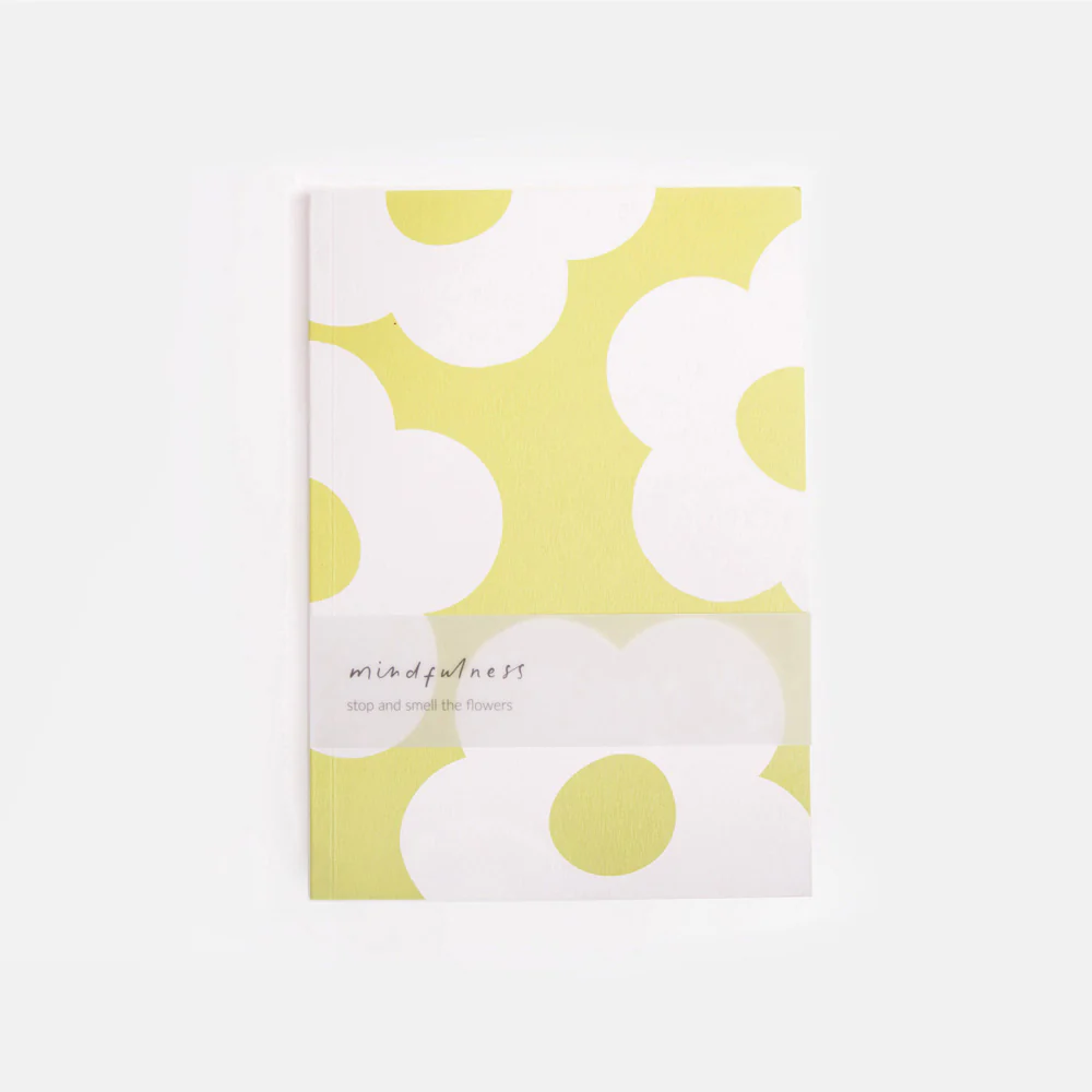 Green Flower A5 Softback Notebook