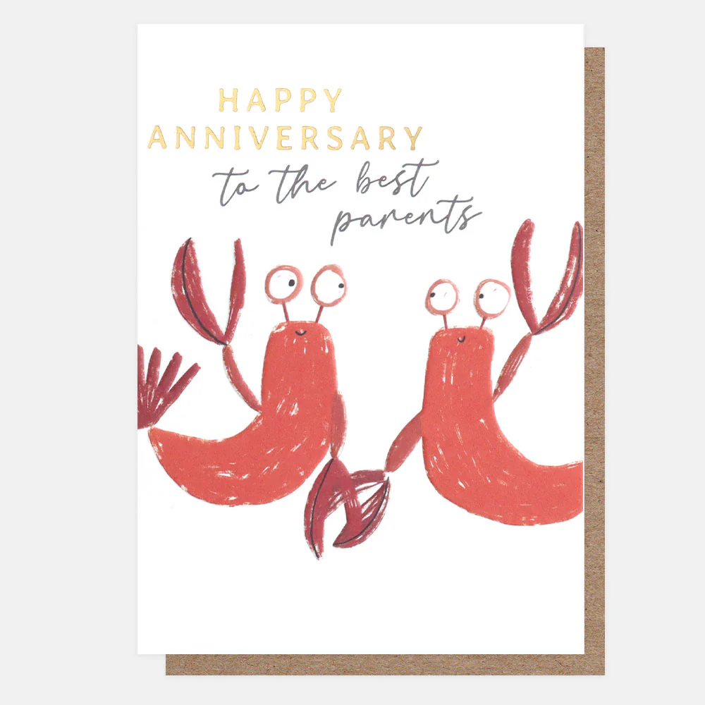 Lobsters Anniversary Card For Parents