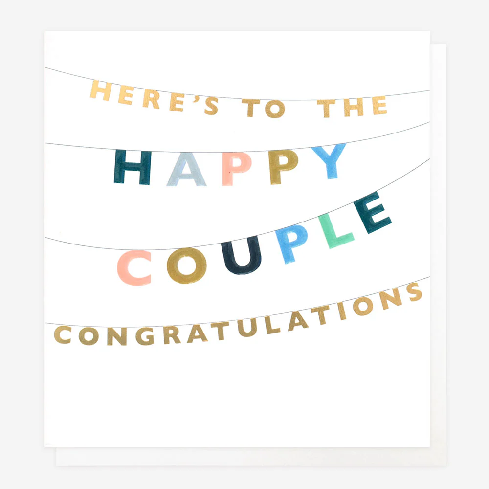 Bunting Here's To The Happy Couple Card