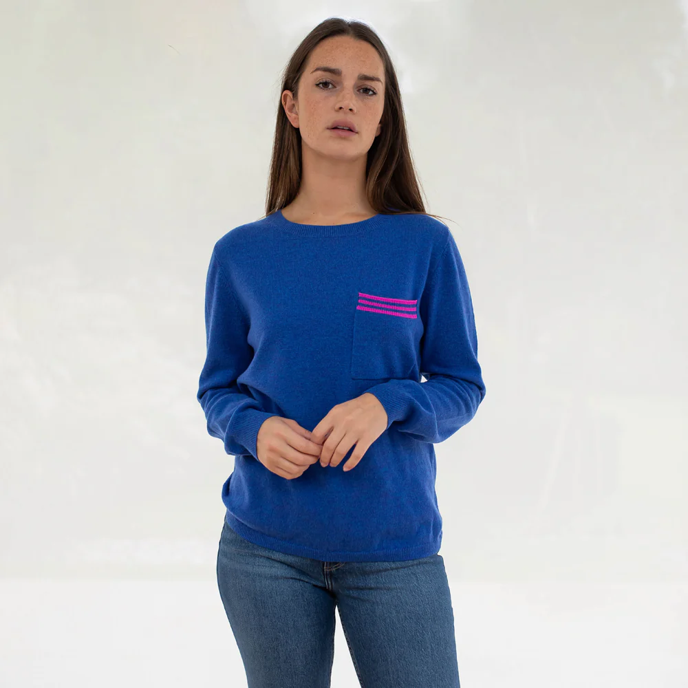 Lagoon Blue Pure Cashmere Jumper