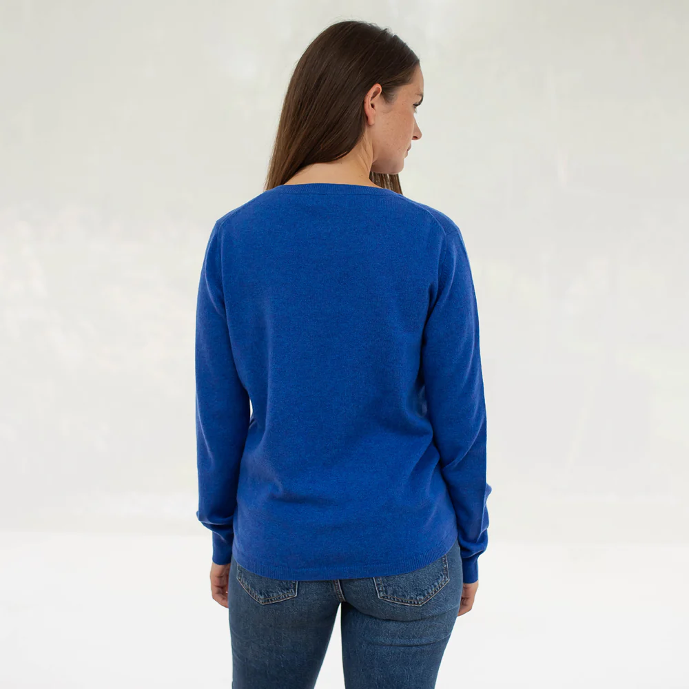 Lagoon Blue Pure Cashmere Jumper - Image 2