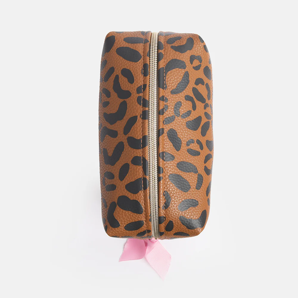 Leopard Print Cube Cosmetic Bag - Image 3