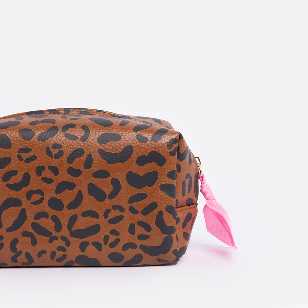 Leopard Print Cube Cosmetic Bag - Image 4