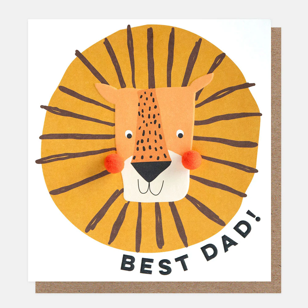 Lion Best Dad Card