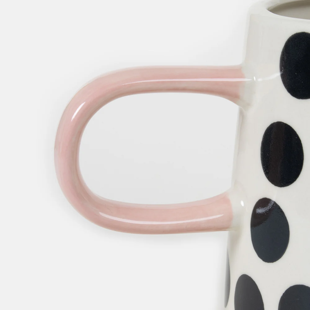Mono Spot Hand Painted Stoneware Jug - Image 3