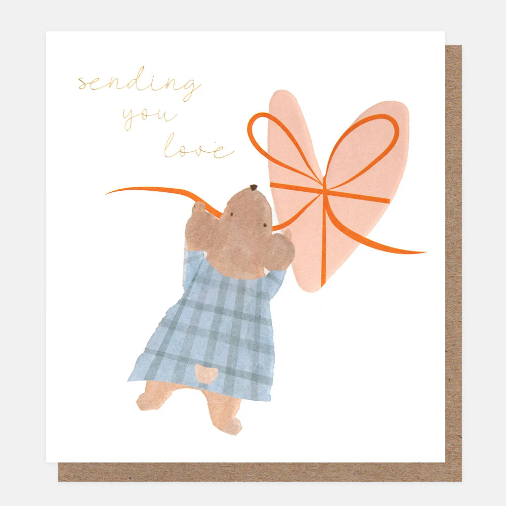 Mouse & Heart Sending You Love Card