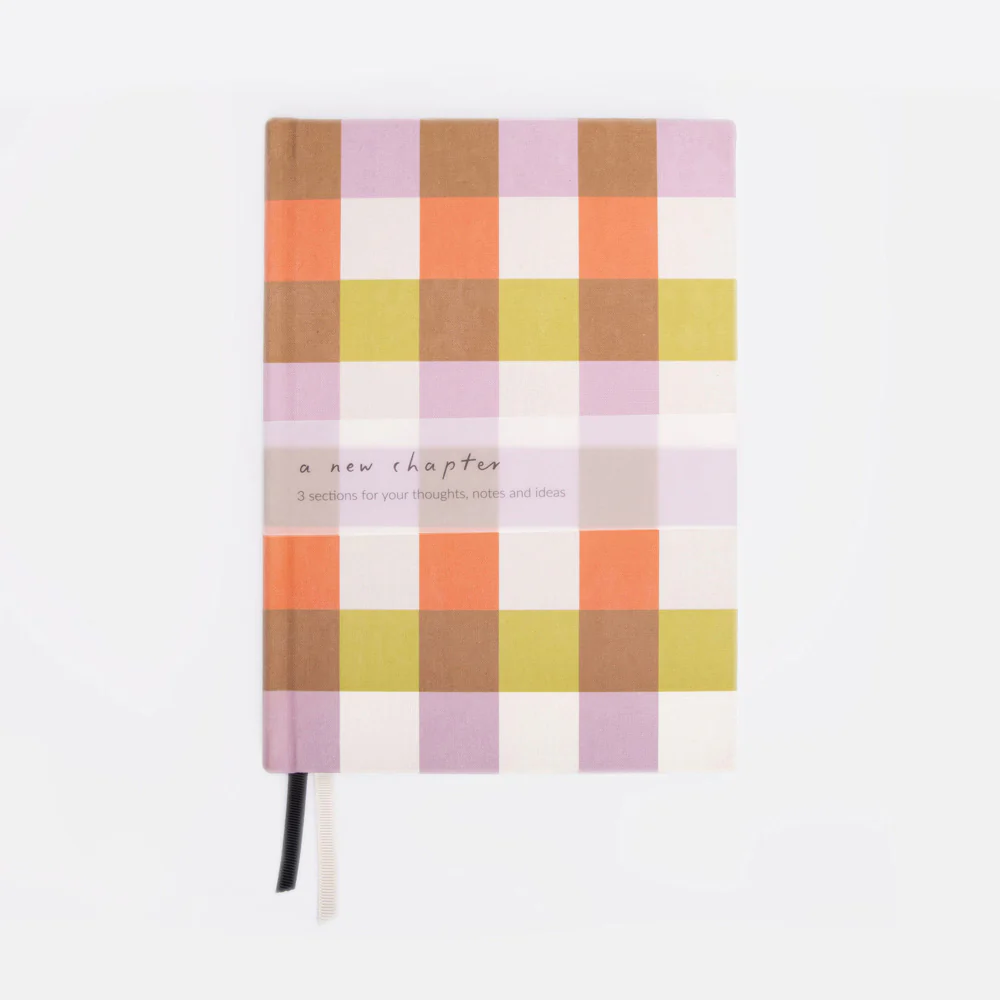 Multi Check 3 Section A5 Hardback Notebook