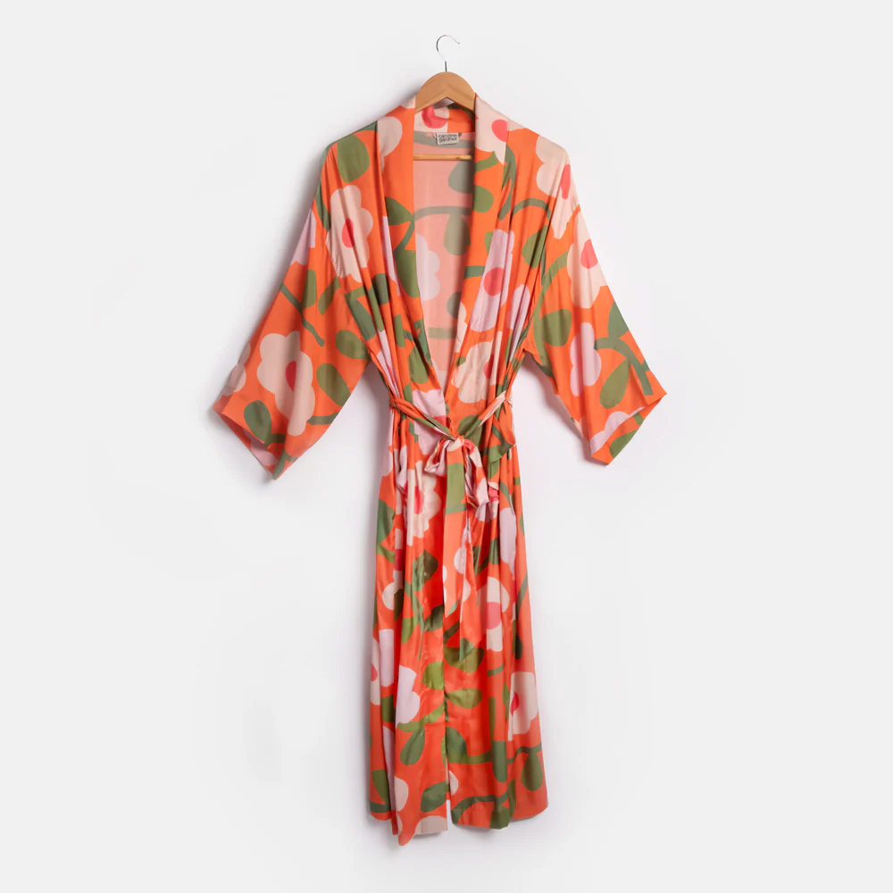 Orange Bloom Dressing Gown