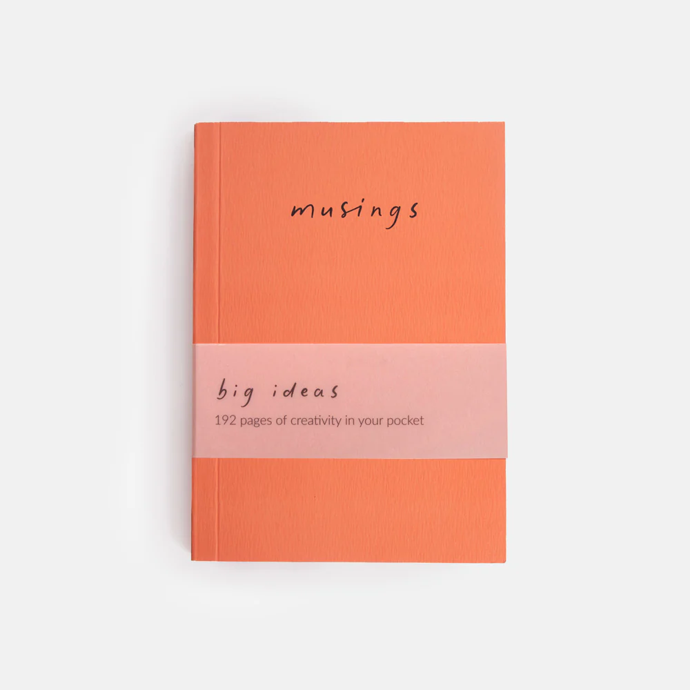Orange 'Musings' A6 Softback Notebook