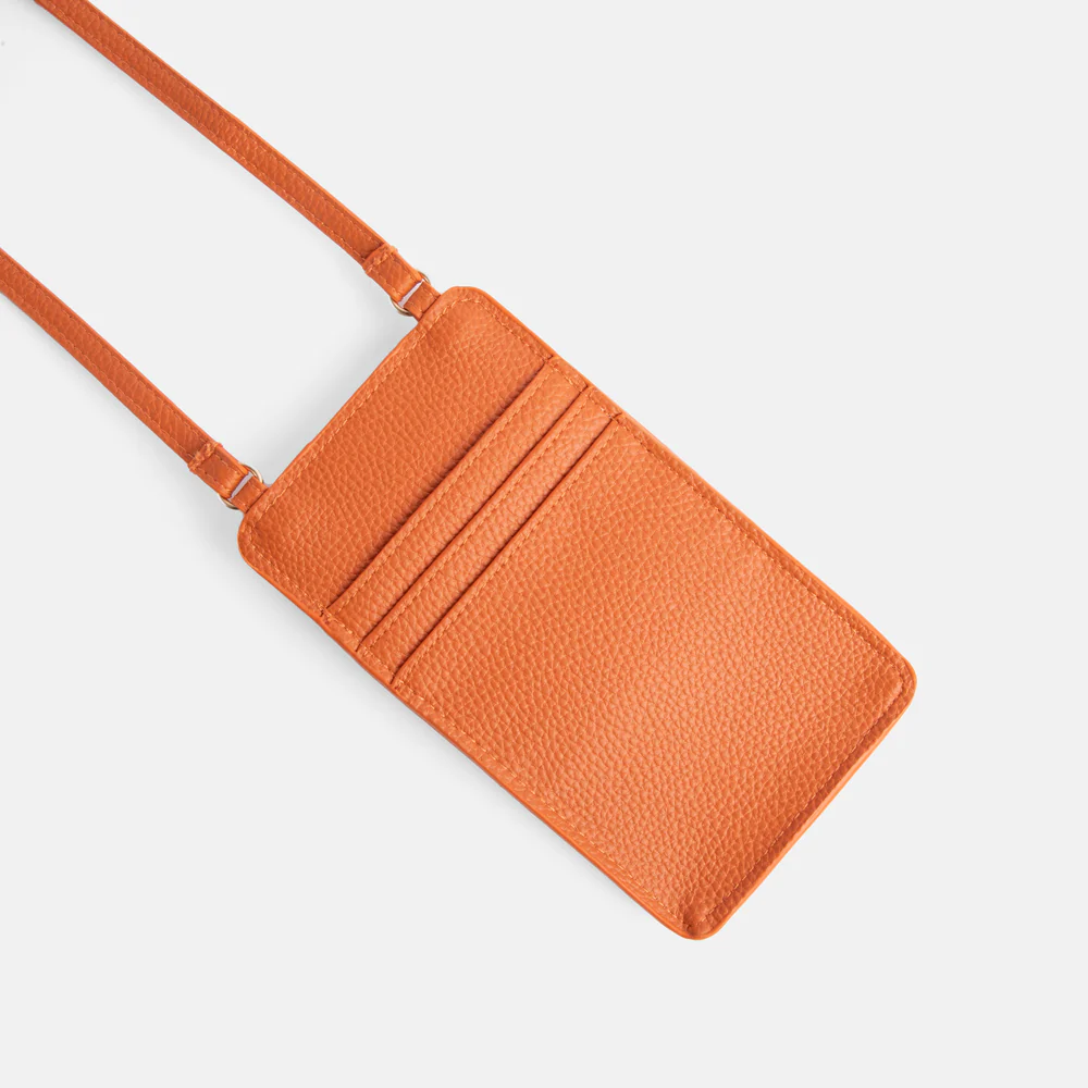 Orange Vegan Leather Phone Bag - Image 2