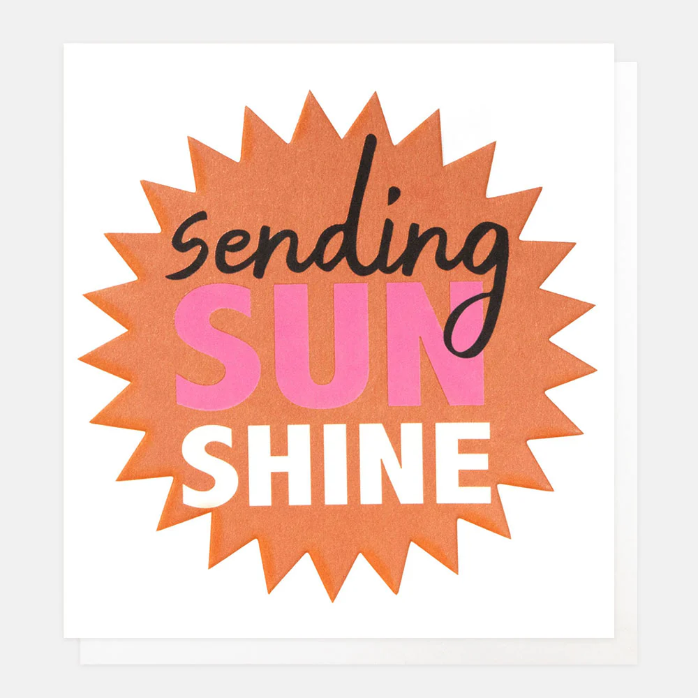 Orange Starburst Sending Sunshine Card
