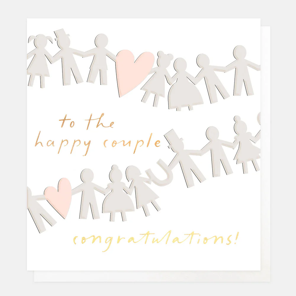 Paperchain People Wedding Card