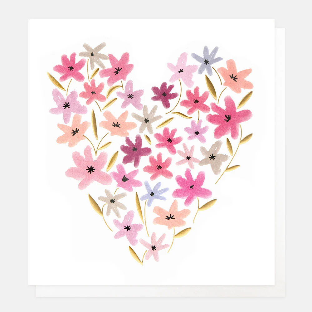 Pastel Flower Heart Everyday Card