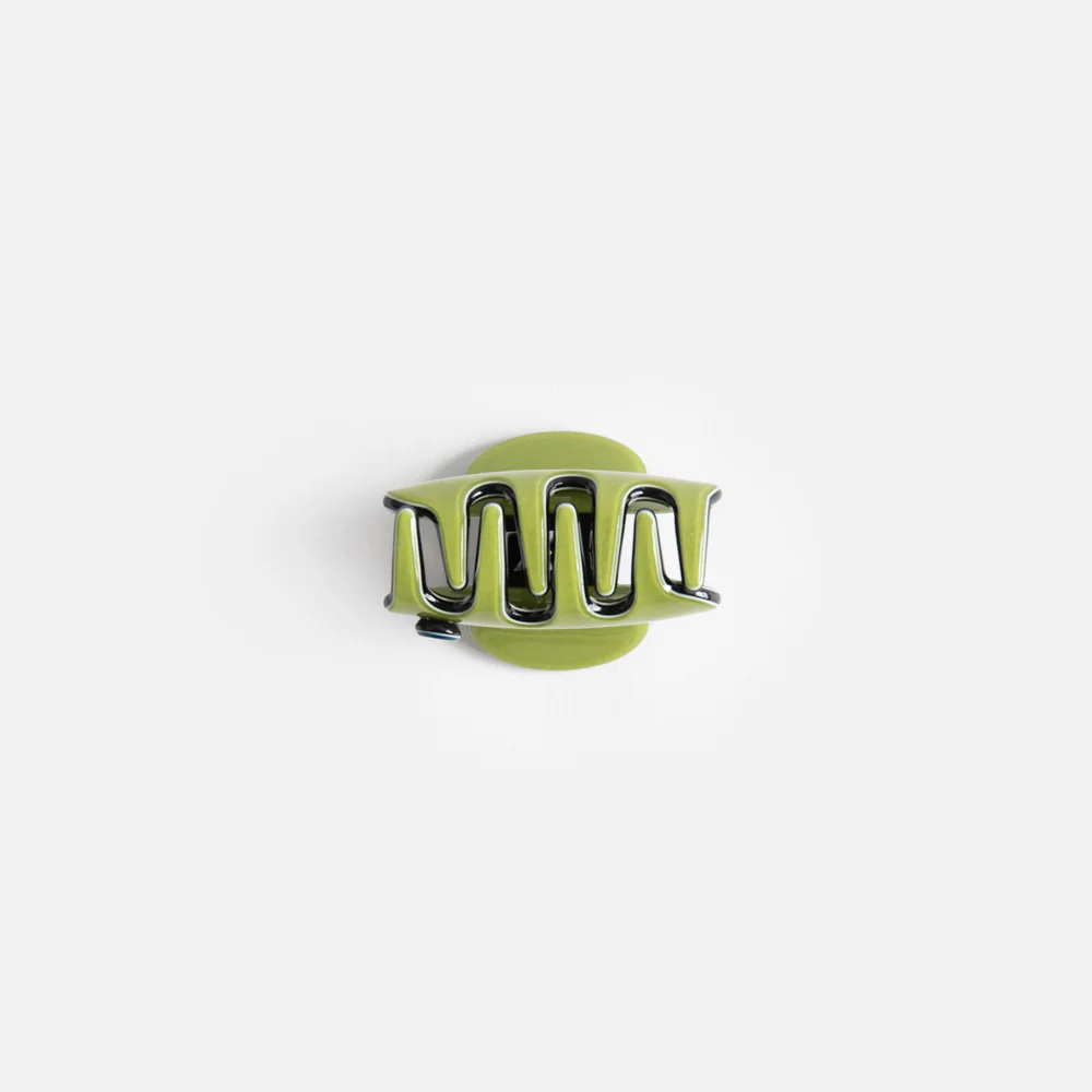Pea Green Barcelona Mini Hair Claw - Image 2