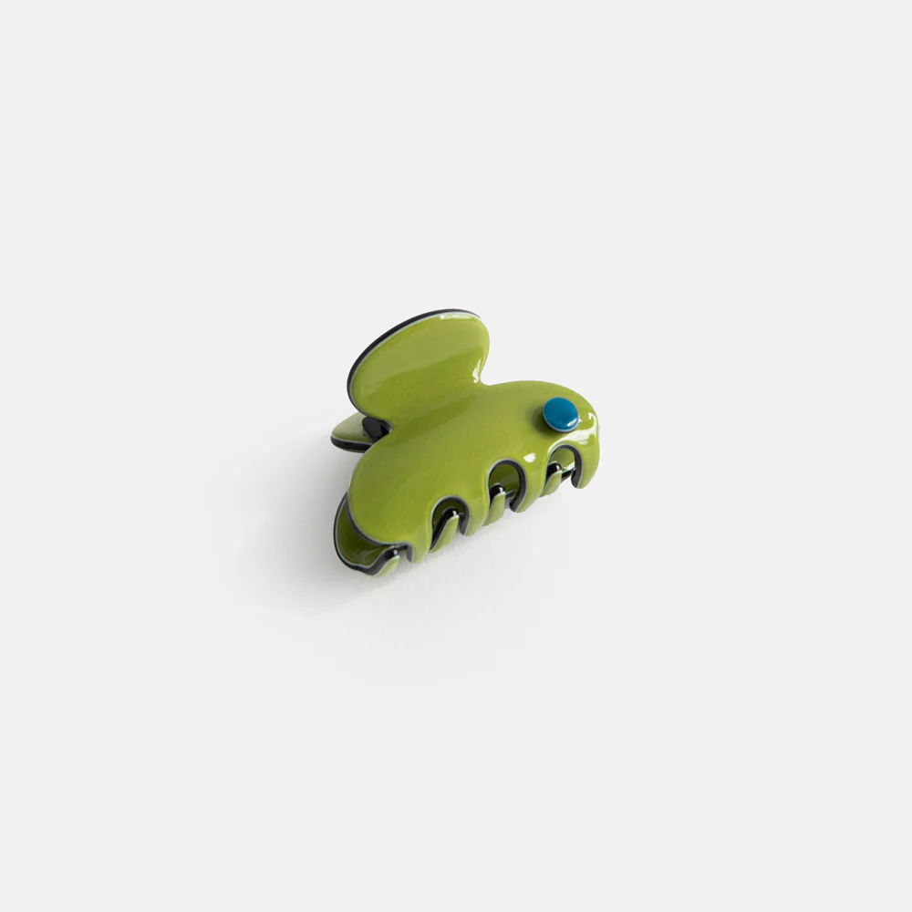 Pea Green Barcelona Mini Hair Claw - Image 3