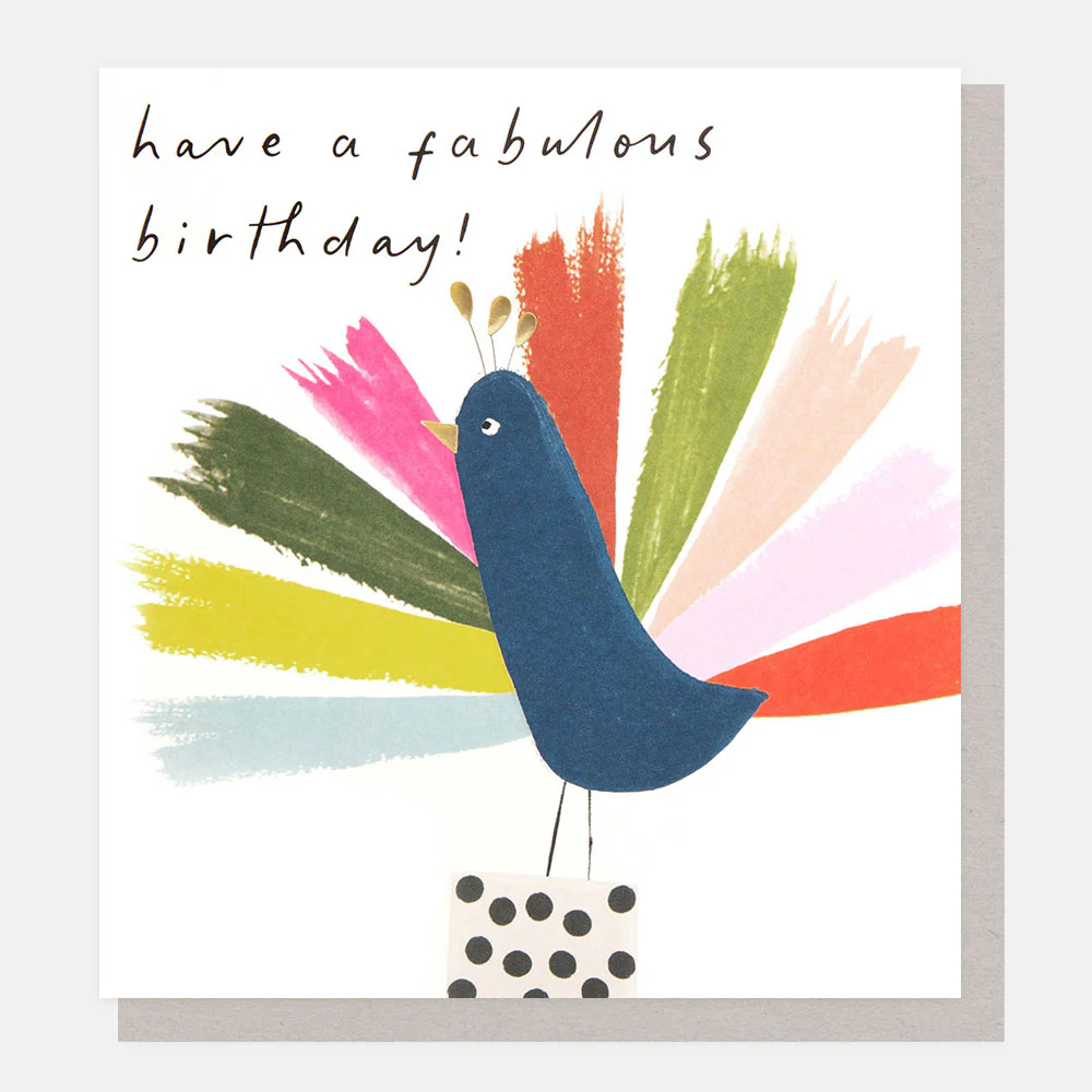 Peacock Fabulous Birthday Card