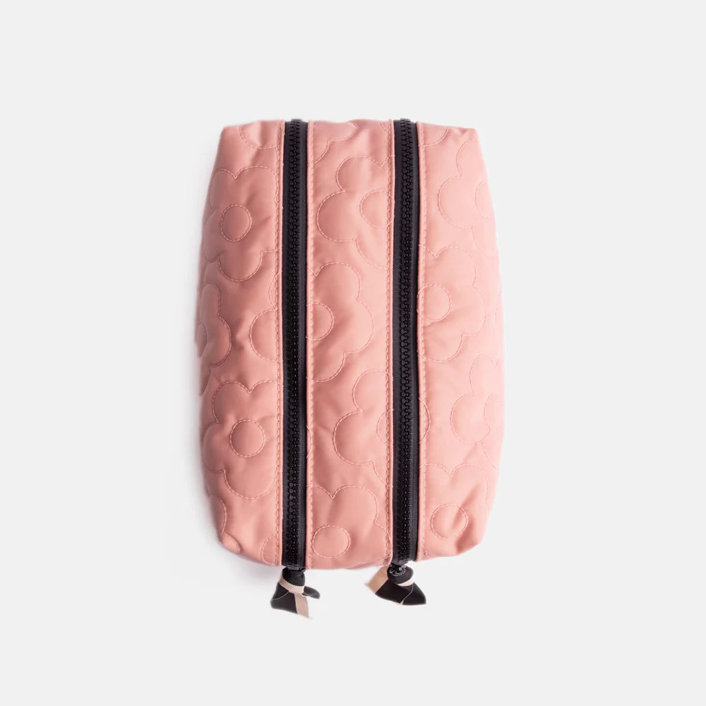 Pink Flower Quilt Large Travel Wash Bag - Image 4