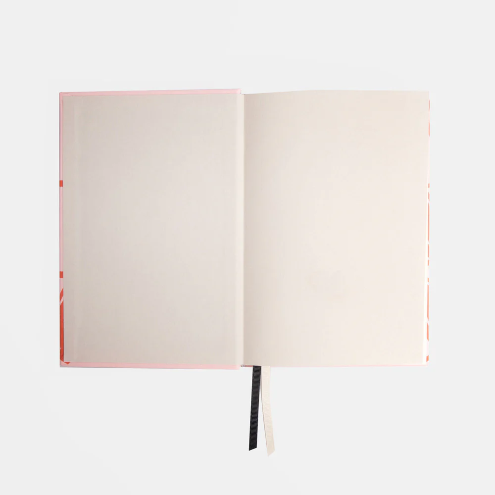 Pink Looped Hearts 3 Section A5 Hardback Notebook - Image 2