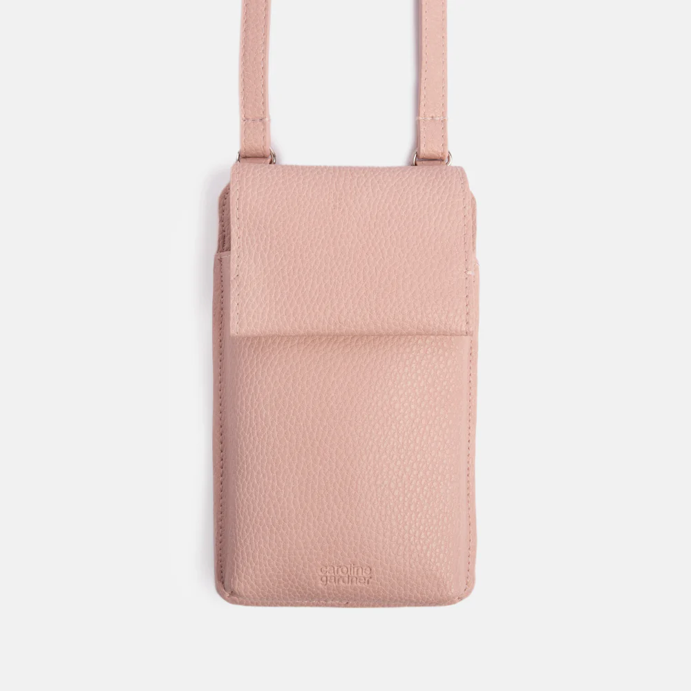 Pink Vegan Leather Phone Bag - Image 3