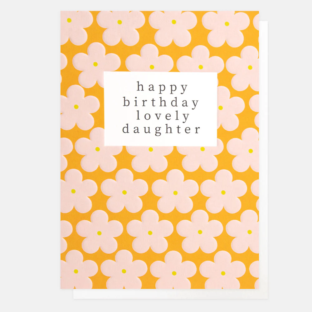 Retro Flowers Birthday Card For Daughter