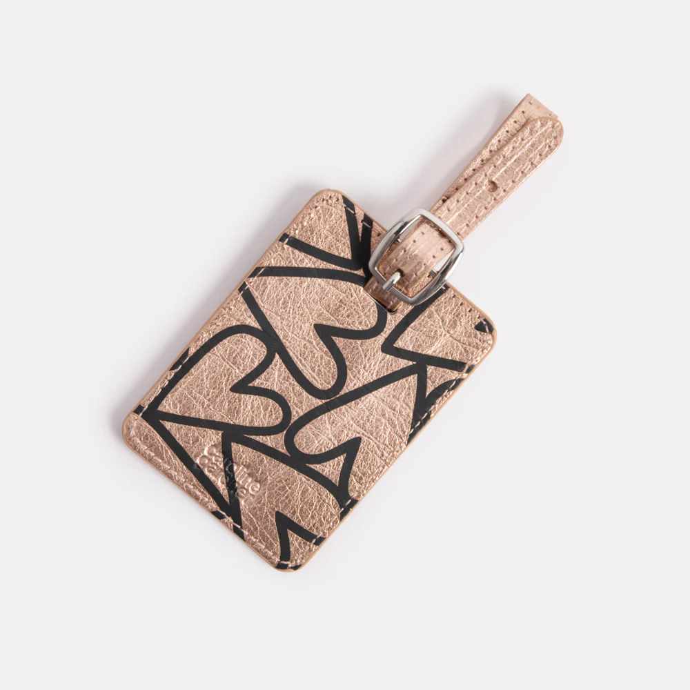 Rose Gold Hearts Luggage Tag - Image 3