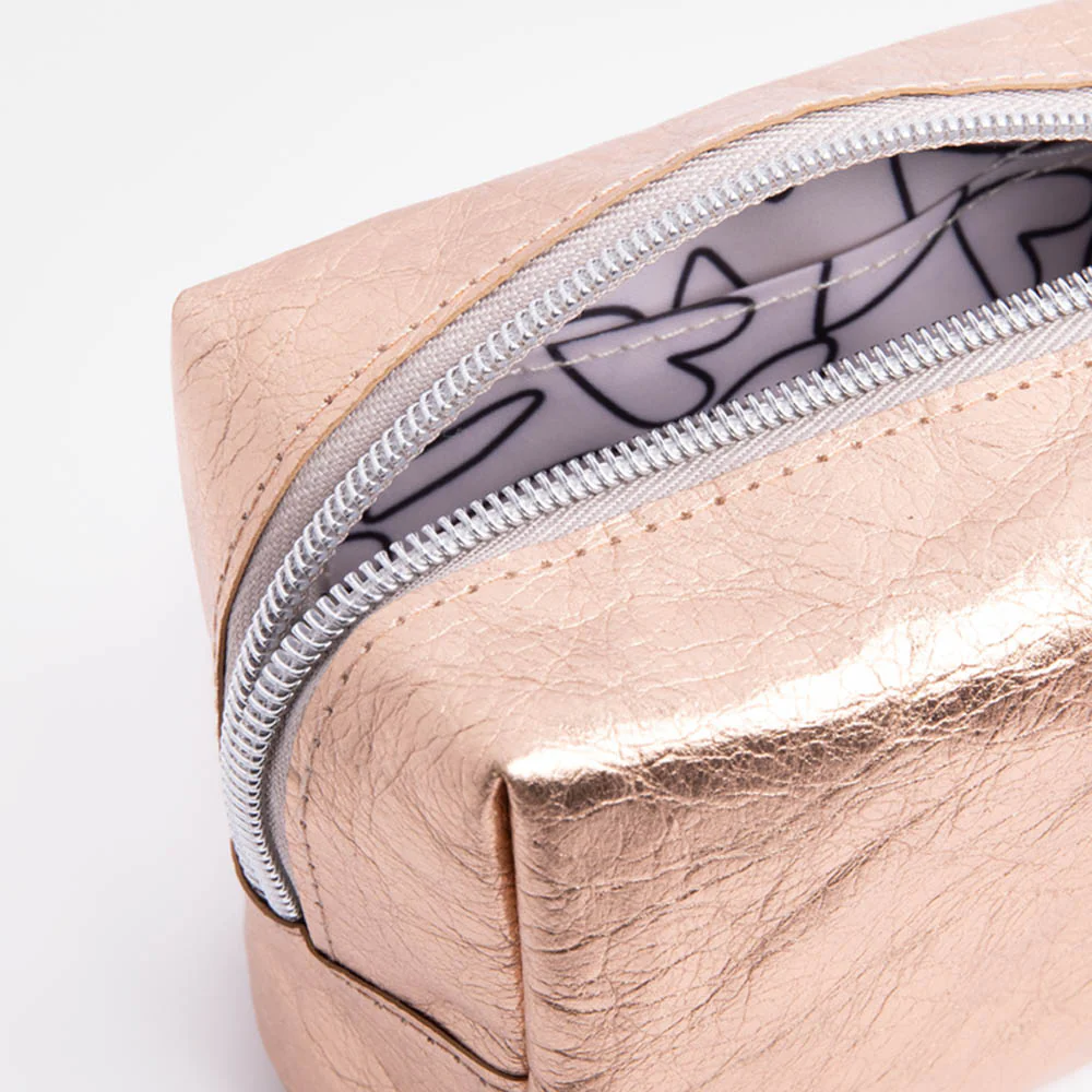 Rose Gold Mini Cube Cosmetic Bag - Image 2