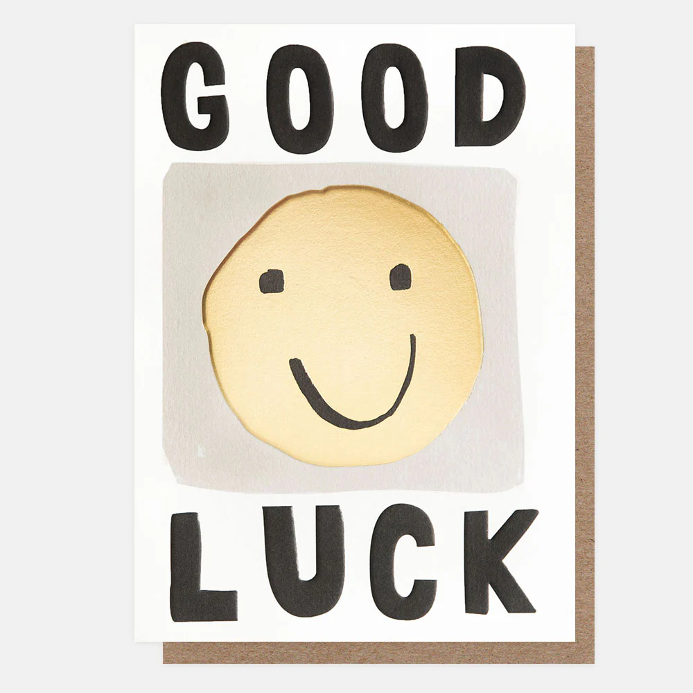 Smiley Face Good Luck Card