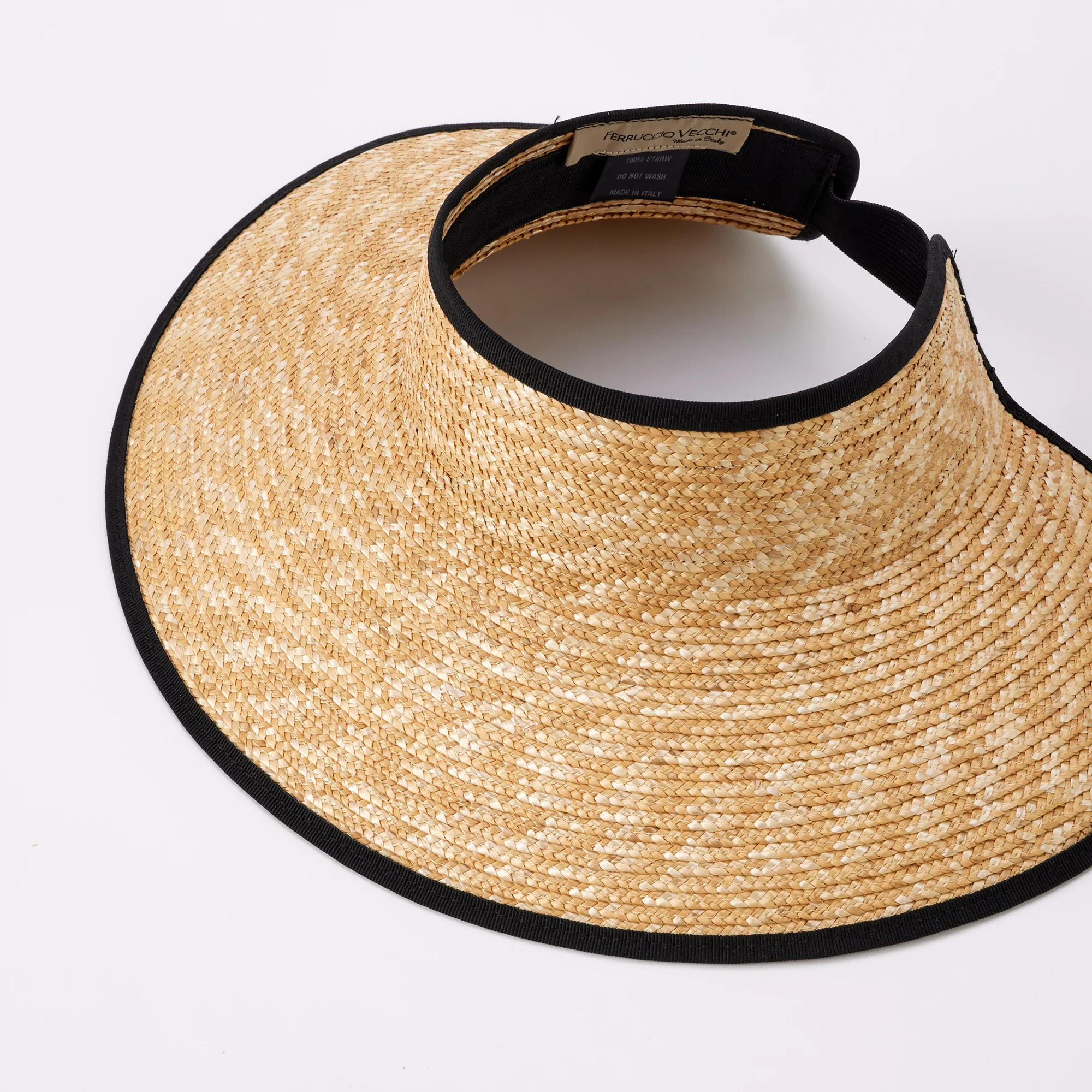 Straw Visor with Contrast Trim - Image 2