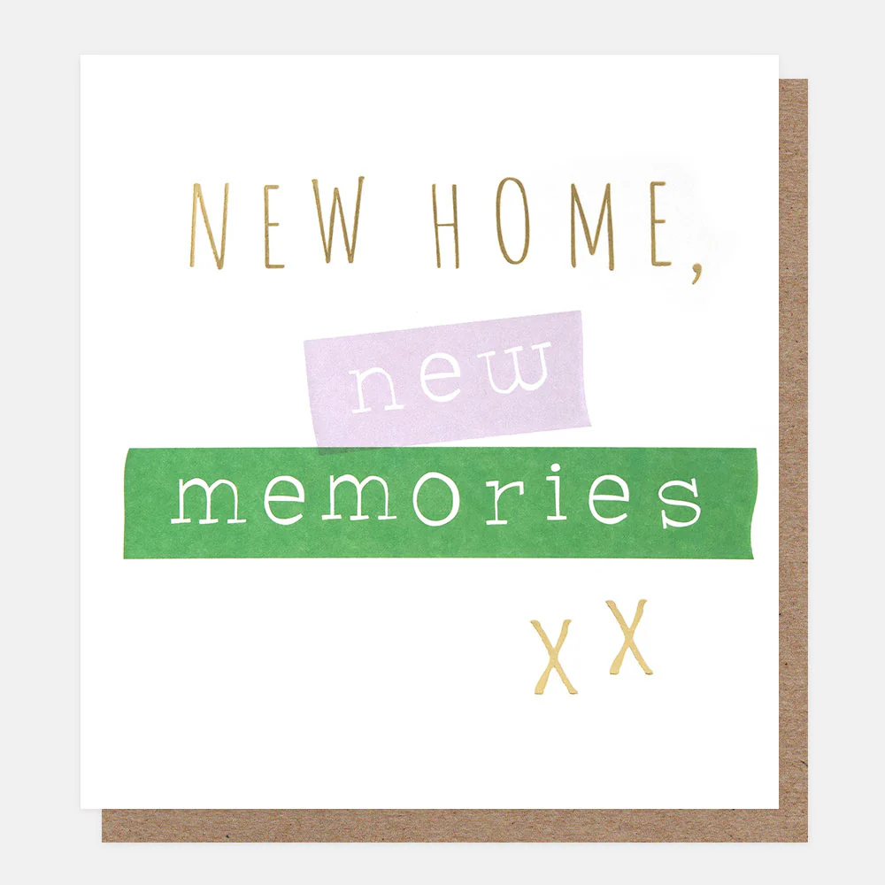 Ticker Tape New Home New Memories Card