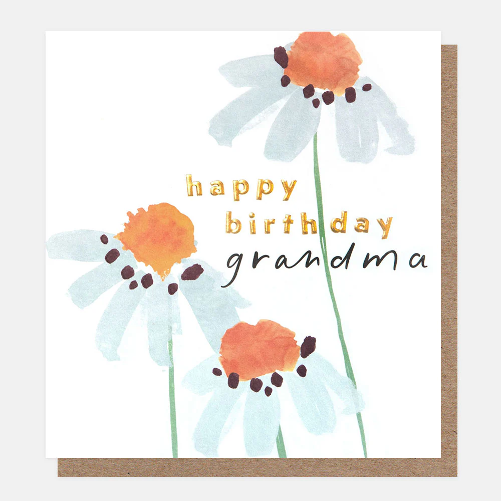 Watercolour Daisies Birthday Card For Grandma